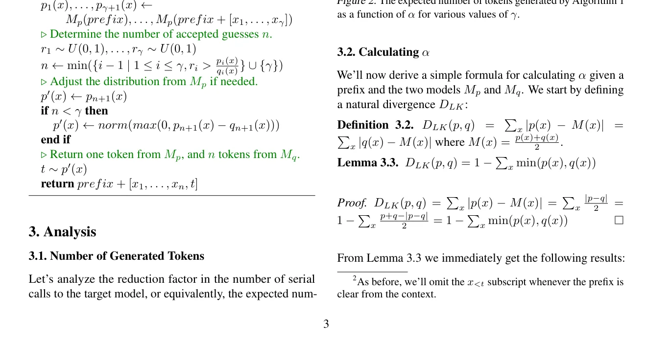 Speculative Decoding Figure 2: expected tokens per Algorithm 1 iteration versus alpha and gamma.