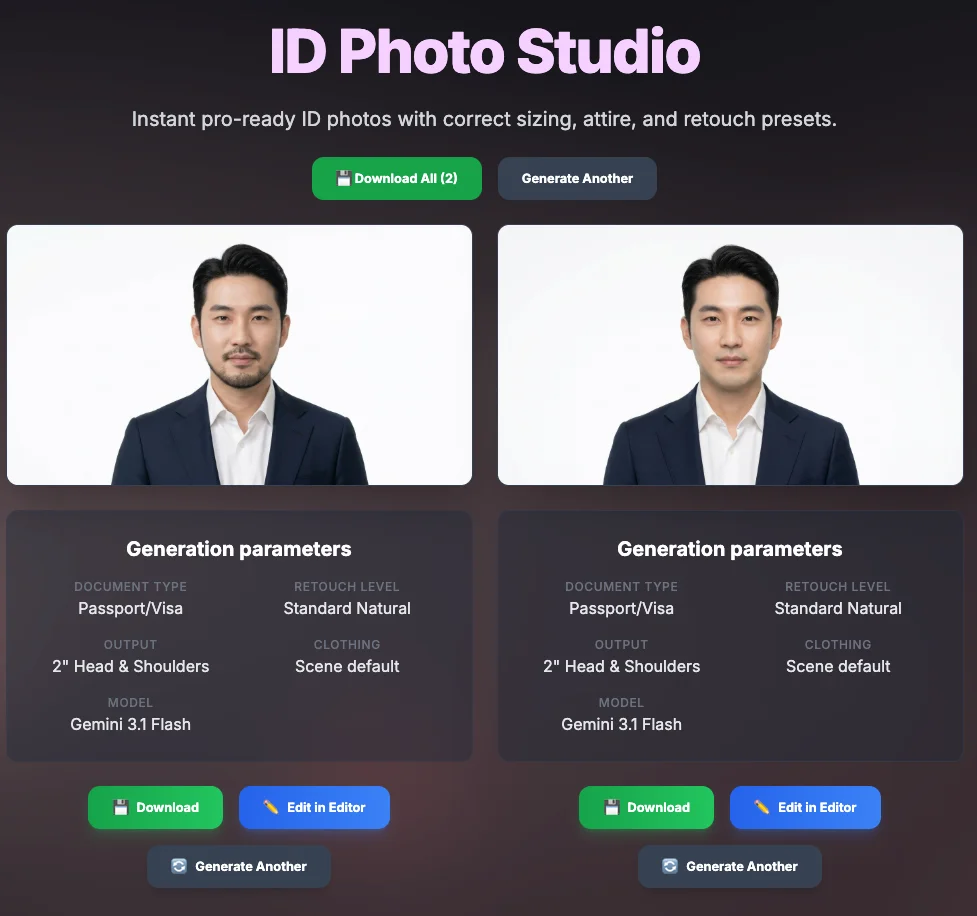 證件照結果
