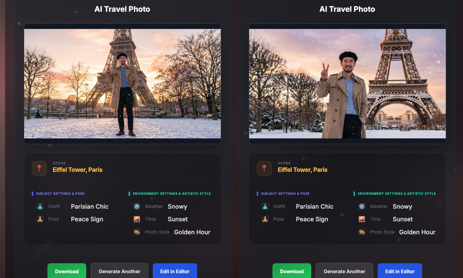 單人旅遊照結果